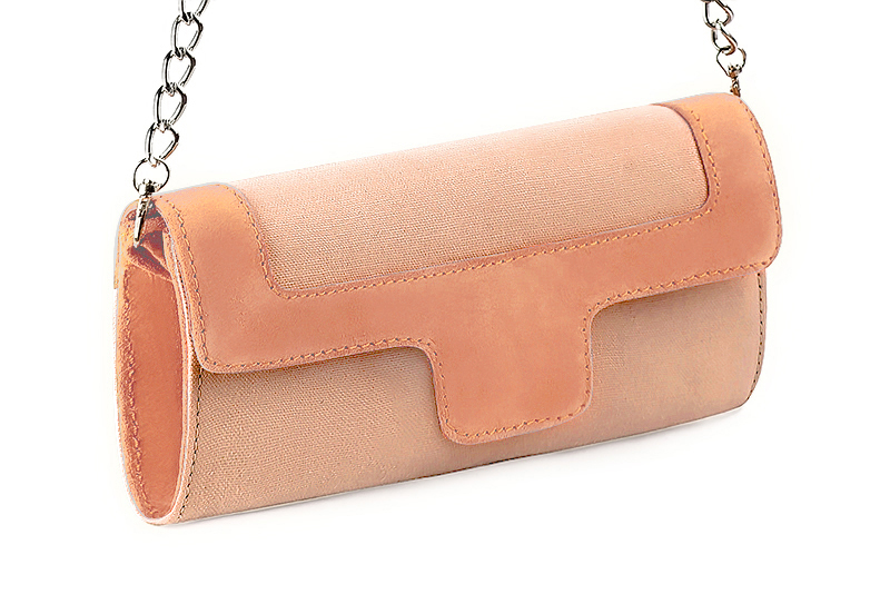 Dress clutch for wedding and parties in peach - Front view